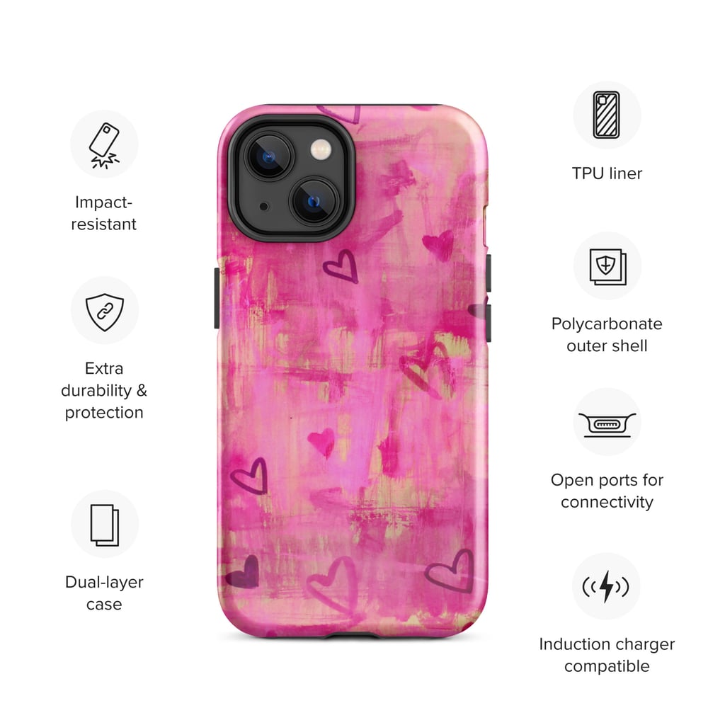 Image of Pink Heart Shower iPhone Case