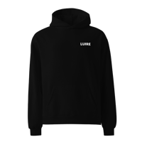 UNISEX BLACK OVERSIZED LOGO HODDIE