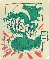 Image 1 of trans rage shark screen print