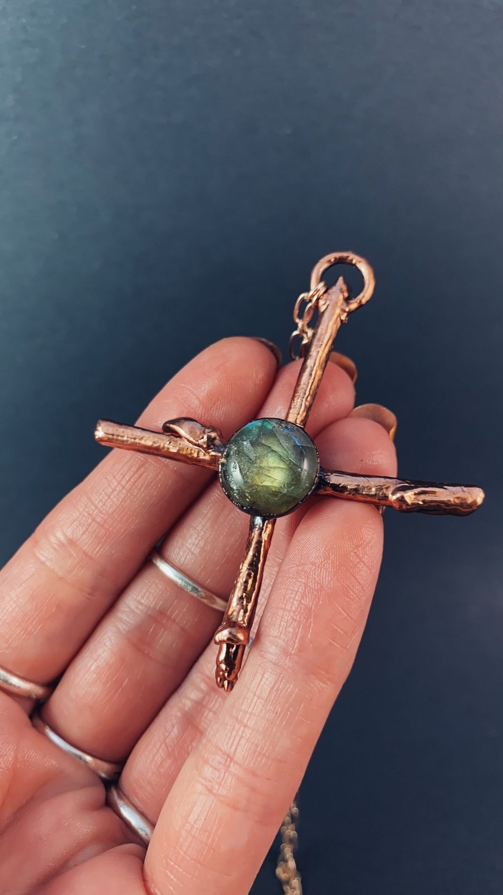 Image of *$20 off* Labradorite Rowan Cross