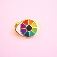Image 1 of Rainbow Eye Enamel Pin