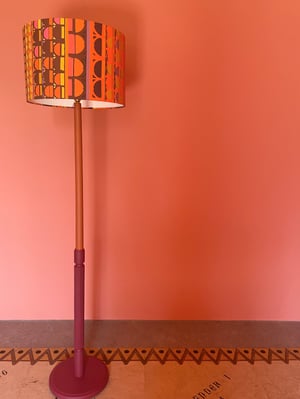 Image of NEW Standard Lamp & ‘Ruby Curve’ Shade