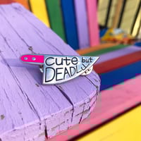 Image 1 of Pink Knife Enamel Pin