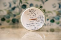 Image 2 of Wooden Wick Crackle 9.5 oz Pure Soy Wax Candle, Hand Poured Natural Round Glass Container Candle