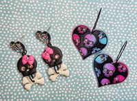 Bones and Bling Skull Earrings