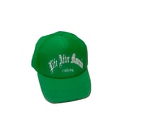 Image 1 of green snapback trucker L.A.M