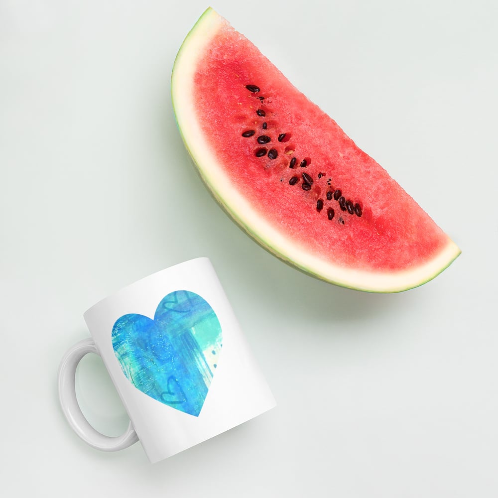 Image of Blue Heart Mug