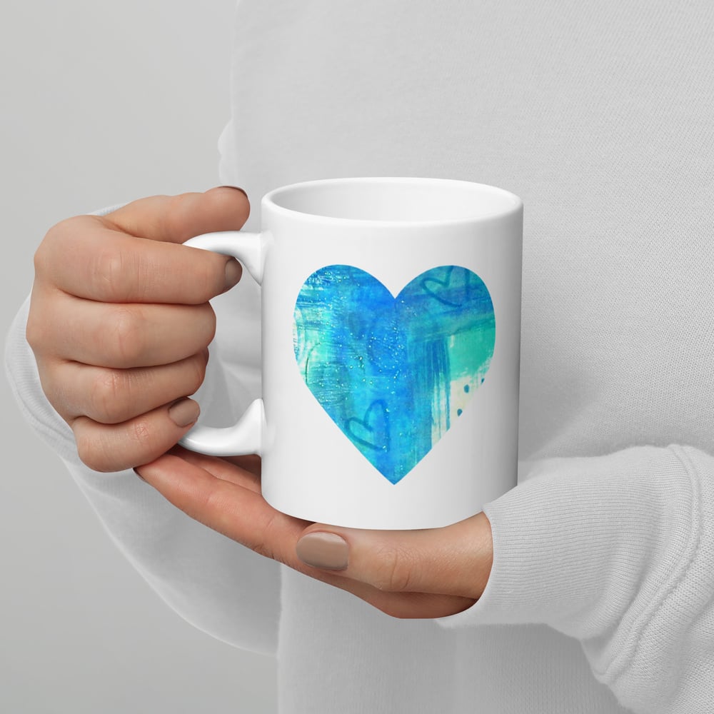 Image of Blue Heart Mug