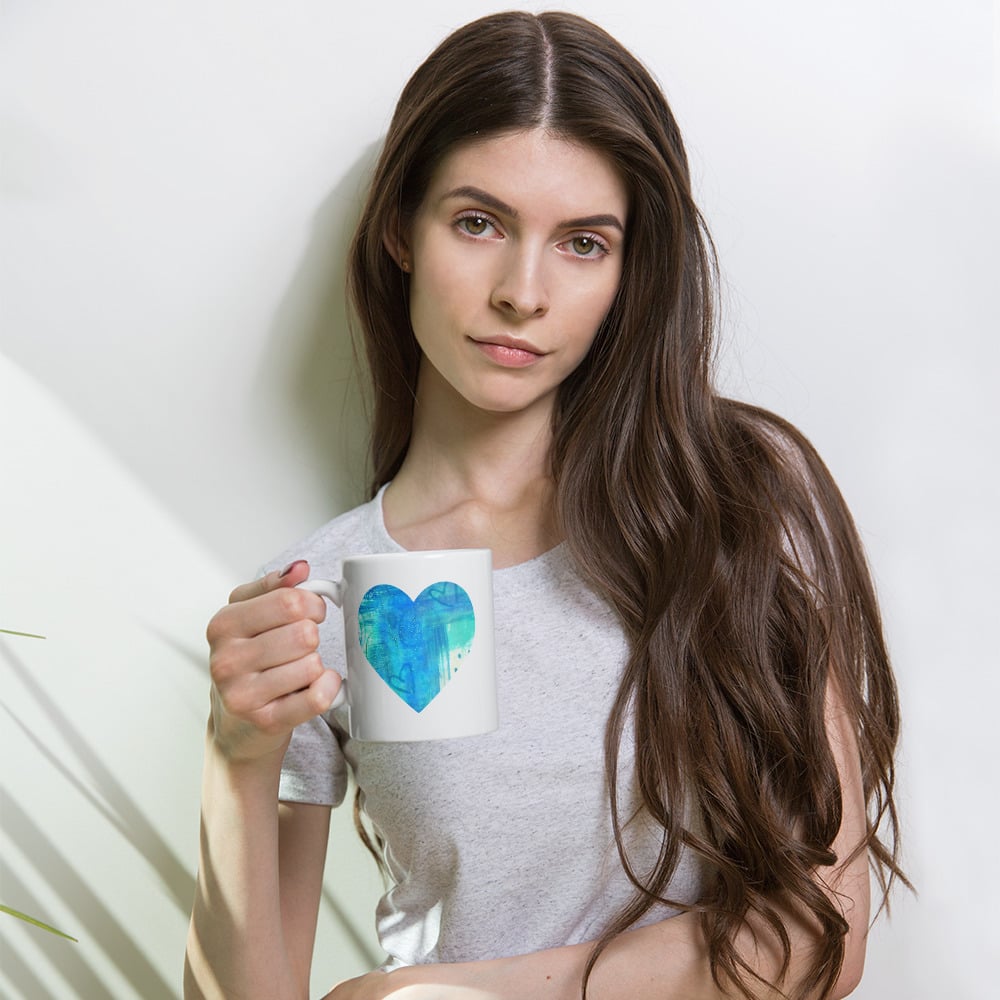 Image of Blue Heart Mug