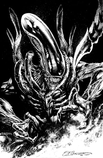 Image of XENOMORPH ALIEN Original Artwork 11" x 17"