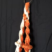 Image 5 of 1970’s Orange Creamsicle Macrame Plant Hanger 