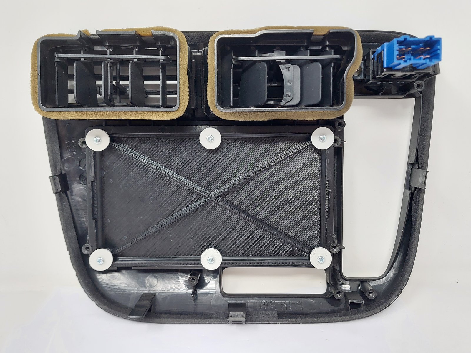 1999-2000 Honda Civic Radio Delete Plate / Blanking Panel | 3d