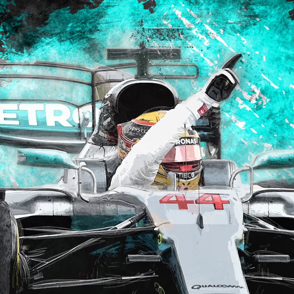 Image of Lewis Hamilton Print