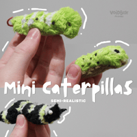 Image 1 of Mini Handmade Caterpillars Plush - Monarch/Spicebush-Swallowtail/Hornworm