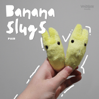 Image 1 of Banana Slug Pair - Handmade Plush Slug