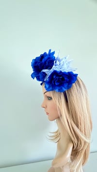 Image 3 of Shades of Blue Flower Crown Fascinator