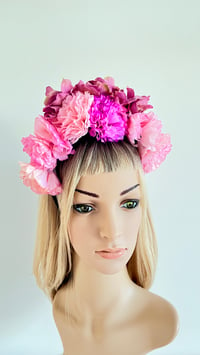 Image 1 of Sold Pink and Violet Flower Crown 