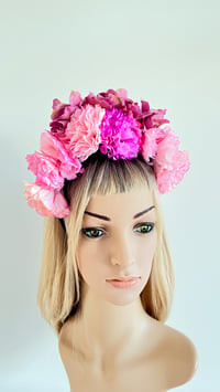 Image 2 of Sold Pink and Violet Flower Crown 