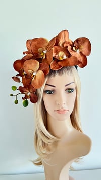 Image 2 of Coffee Orchid Headband,