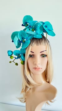 Image 1 of Turquoise Orchid Headband