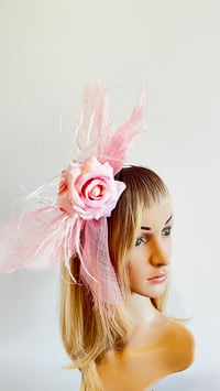 Image 4 of Pink Rose Fascinator