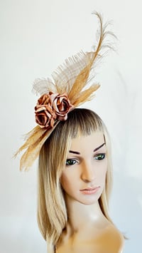 Image 1 of Rose Gold Flower Fascinator