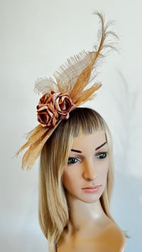 Image 2 of Rose Gold Flower Fascinator