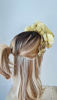 Image 3 of Gold Orchid Headband Gold Flower Crown Gold Fascinator 