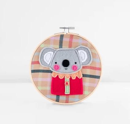 Image of Pink Koala Art Hoop 