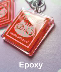 Image 4 of Fragile Keychain Charm