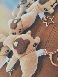 Mini pancake plush keychains