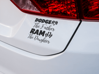 Image 2 of Dodge The Father Ram The Daughter Car Decals(2 Pack)