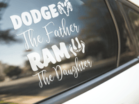 Image 6 of Dodge The Father Ram The Daughter Car Decals(2 Pack)