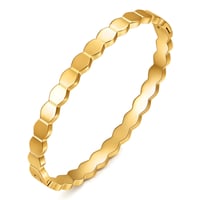 Gold Hexagon Bangle