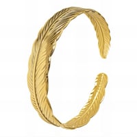 Gold Feather Cuff 