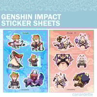 Image 2 of [PRE-ORDER] Genshin Impact Character Stickers Sheet