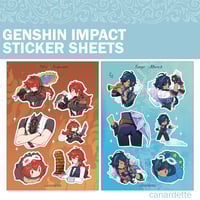 Image 3 of [PRE-ORDER] Genshin Impact Character Stickers Sheet