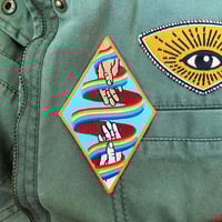Image 1 of Rainbow Hands Iron-on Patch