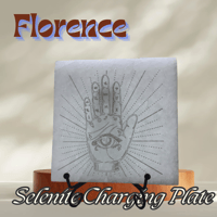 Image 1 of Florence; Etched Selenite Crystal Charging Slab
