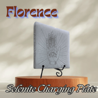 Image 2 of Florence; Etched Selenite Crystal Charging Slab