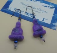 Purple Buddha Earrings - Bead and Chat Project