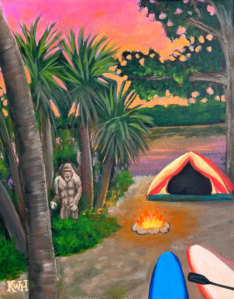 Image of “Fort DeSoto Skunk Ape” Original Painting