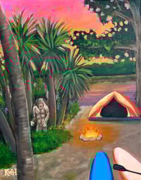 Image 1 of “Fort DeSoto Skunk Ape” Original Painting