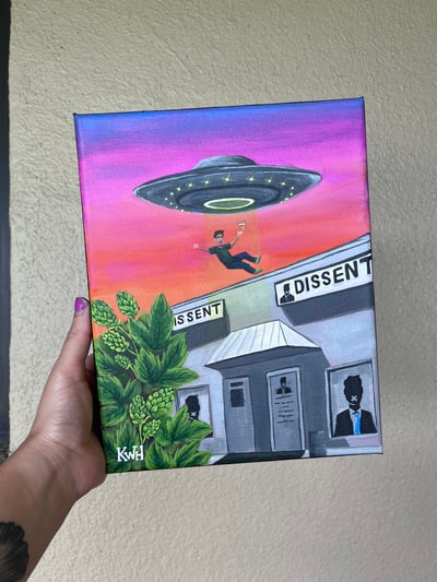 Image of “Dissent Brewing Abduction” Original Painting