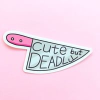 Image 1 of Cute but Deadly Knife Sticker
