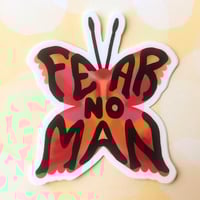 Image 1 of Fear No Man Butterfly Sticker