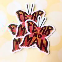 Image 2 of Fear No Man Butterfly Sticker