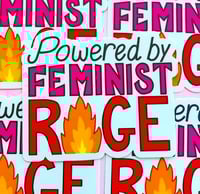Image 2 of Powered by Feminist Rage Sticker