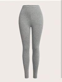 Image 1 of Solid High Waist Leggings 