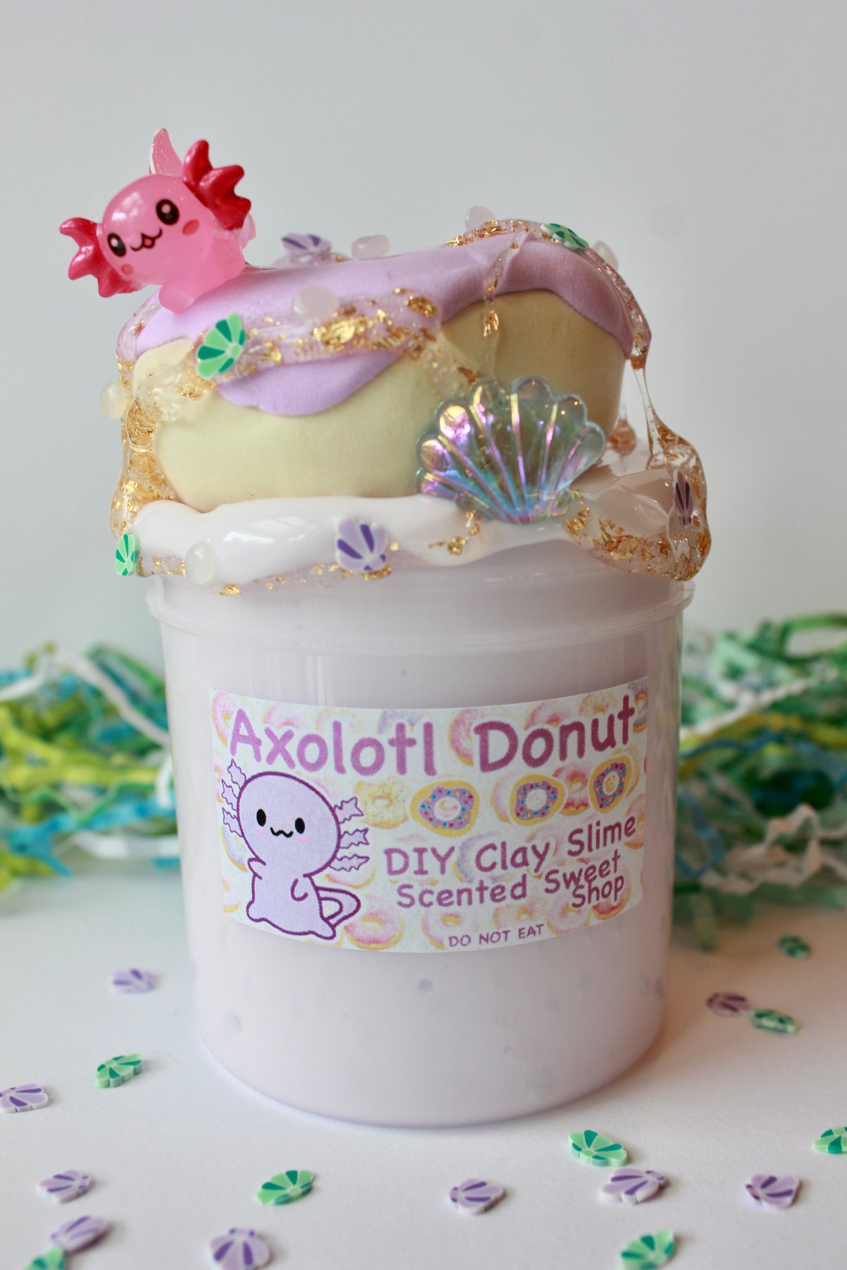 Image of Axolotl Donut DIY Clay Slime